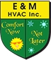 E & M HVAC logo