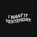 I Want It Yesterday logo