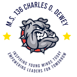 IS 136 CHARLES O DEWEY logo