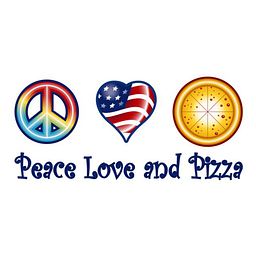 Peace Love and Pizza logo
