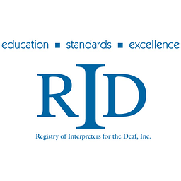 Registry of Interpreters for the Deaf logo