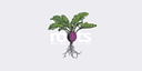 Roots Natural Foods. Market. Kitchen + Organic Juice Bar logo