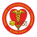 Shropshire Staffordshire Cheshire Blood Bikes logo