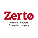 Zerto (a Hewlett Packard Enterprise company) logo